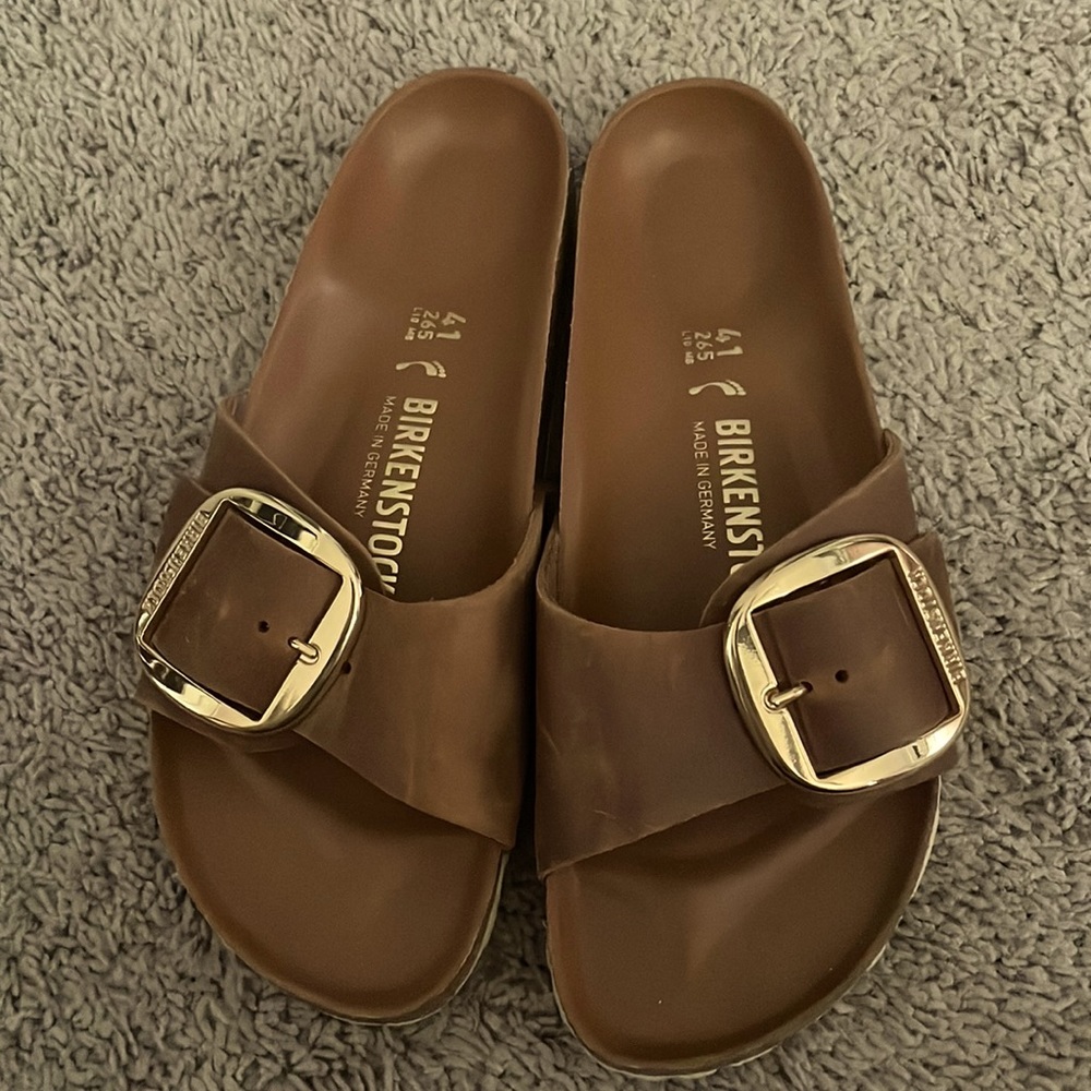 Birkenstock Madrid big buckle womens size 41 regular. Worn once.
